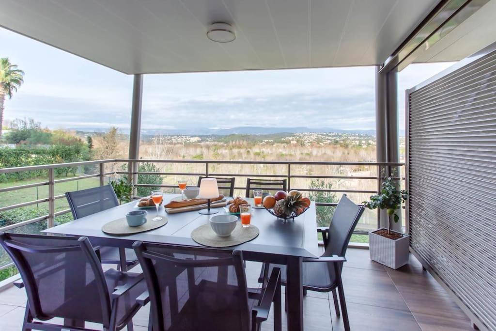 Апартаменти A7- 2 Bdr Sea & Mountain View - Ac, Parking, Pool & Terrace Антіб Екстер'єр фото